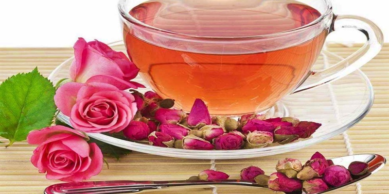 Rose leaf tea